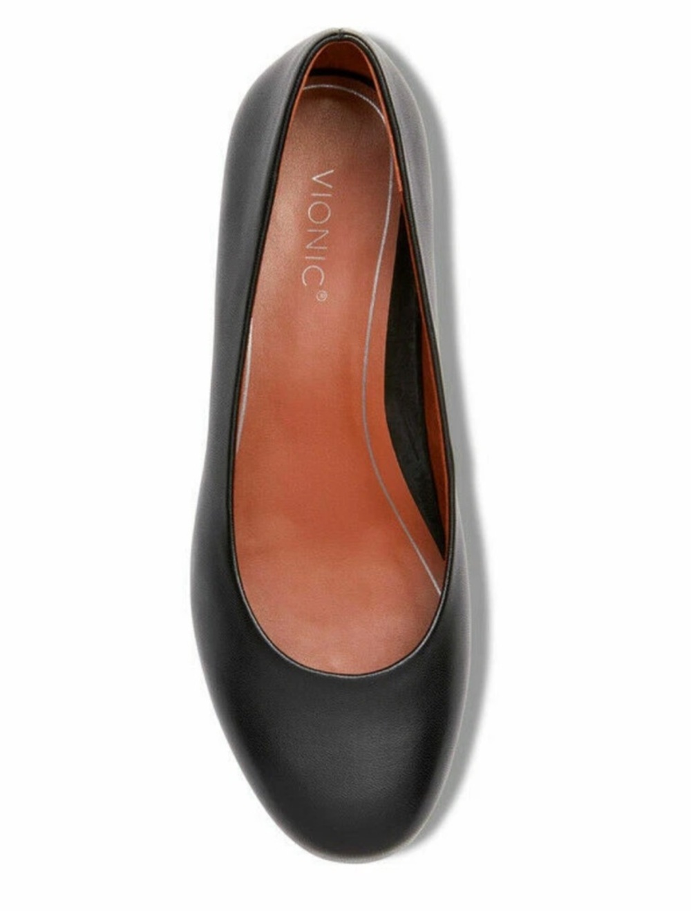 Vionic Ballet Flat Hannah in Black with Brown Lining - Picture 3 of 9